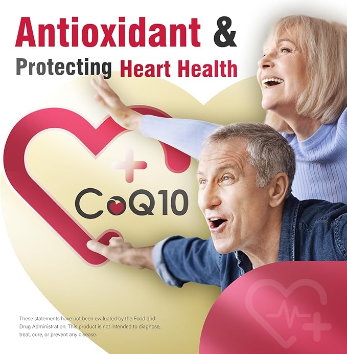CoQ10 200mg Softgels for Heart Health, CoQ10 Nutritional 60 Softgels