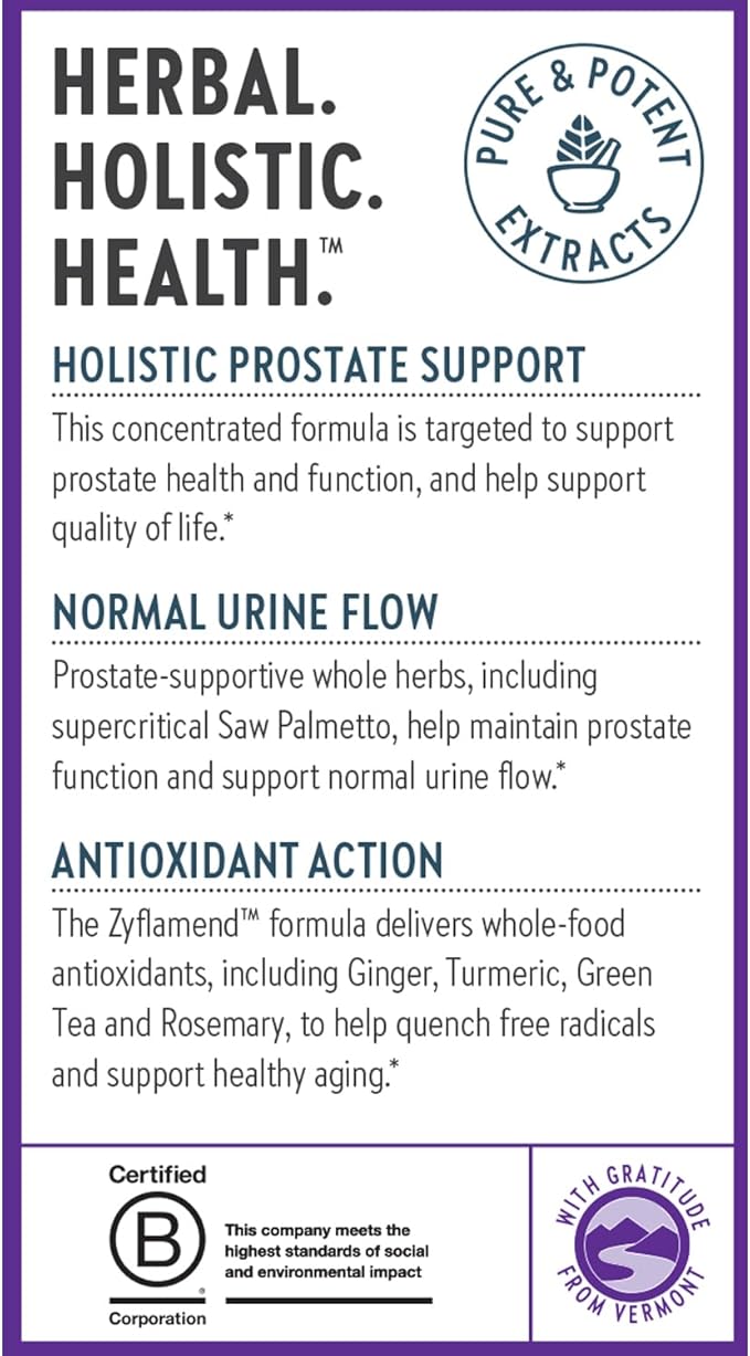 New Chapter Prostate Supplement Zyflamend Prostate with Saw Palmetto + Pumpkin Seed Oil + Turmeric for Prostate Health Vegetarian Capsule, 60 Count