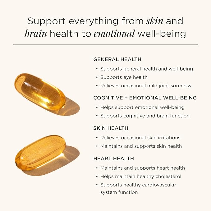 JSHealth High Strength Fish Oil Supplements 3 Fish 3 Supplement, 60 Capsules