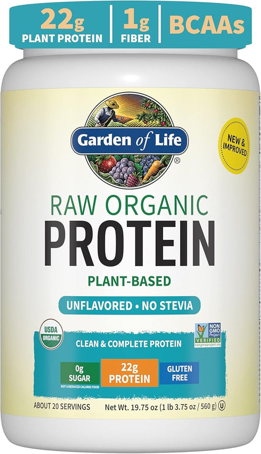 Organic Vegan Unflavored Protein Powder 22g Complete 1.2 LB