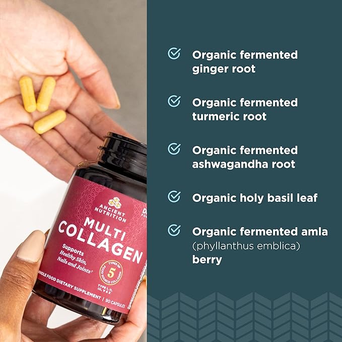 Ancient Nutrition Collagen Peptides Capsules Supplement, 90 Count (2 Pack)