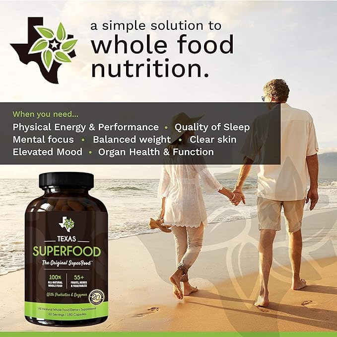 Texas SuperFood - Original Superfood Capsules, 180 Capsules (2-Pack)