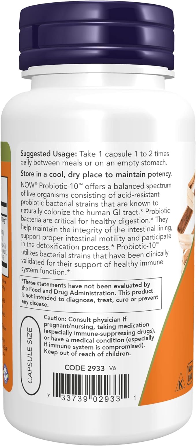 NOW Supplements, Probiotic-10™, 25 Billion, 10 Probiotic 100 Veg