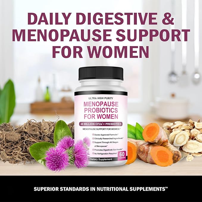 Menopause Supplements for Women -Menopause Probiotics 60 Count, 60 Servings