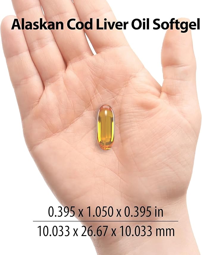 Jigsaw Health Alaskan Cod Liver Oil 900 mg Omega-3s with 180 Softgels 60 Servings