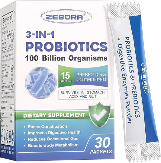 Probiotics for Women & Men 100 Billion 3-in-1 Complete