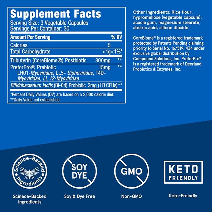 Bulletproof Express 3-in-1 Probiotic, 90 Count, Supplement for Fast and Sustained Gut Health