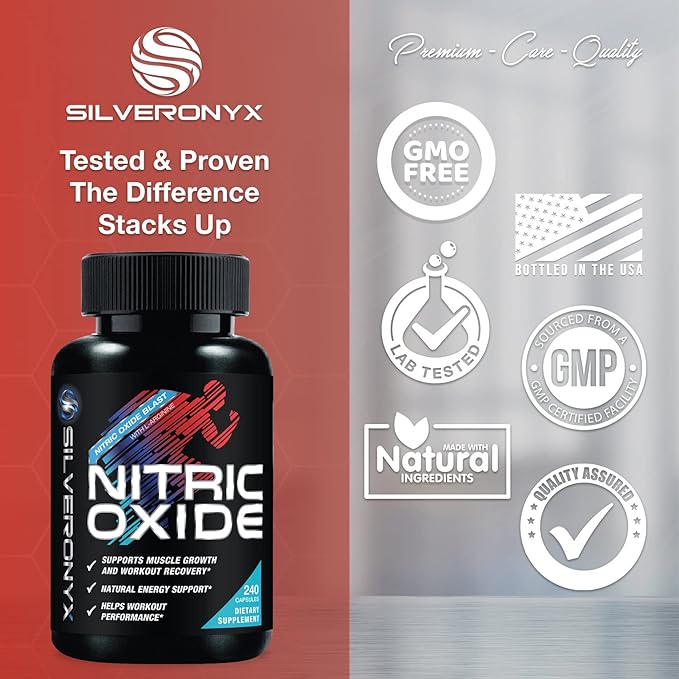 Extra Strength Nitric Oxide Supplement L 3X Strength 240 Capsules
