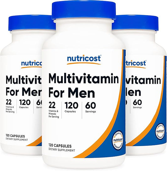 Nutricost Multivitamin for Men 120 Capsules (3 Bottles)