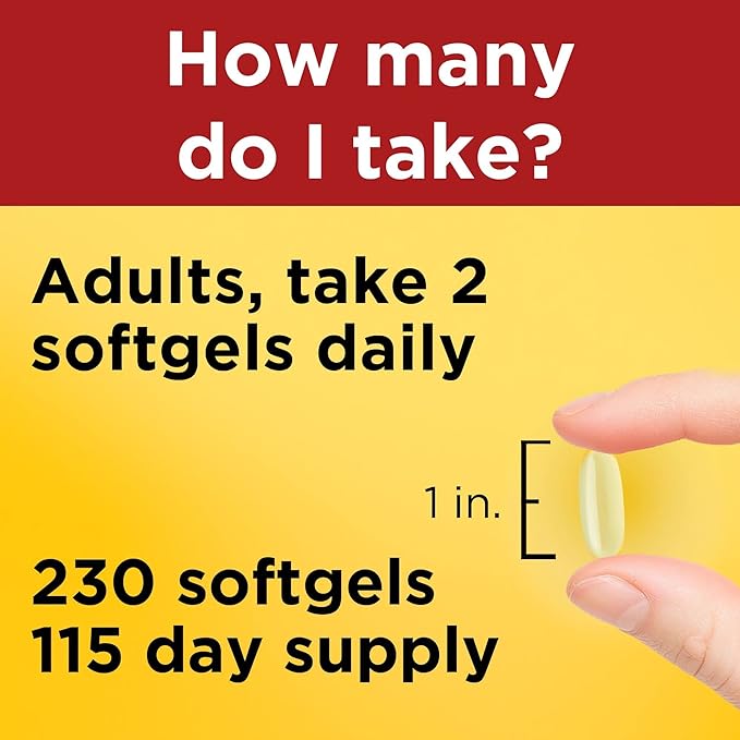 Nature Made Fish Oil 1200 mg 3 Fish 3 Supplement 230 Softgels, 115 Day