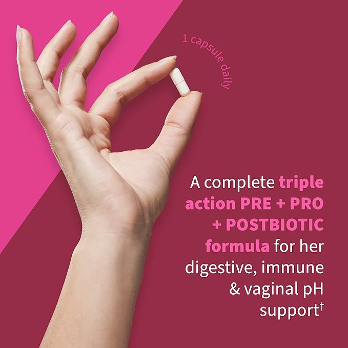 Garden of Life Dr Formulated Womens pH Probiotics 50 Billion CFU, Pre + Pro + Postbiotics - Digestive, Immune and Vaginal Support, Potato, Acacia, Postbiotic Metabolites, 30 Vegetarian Capsules