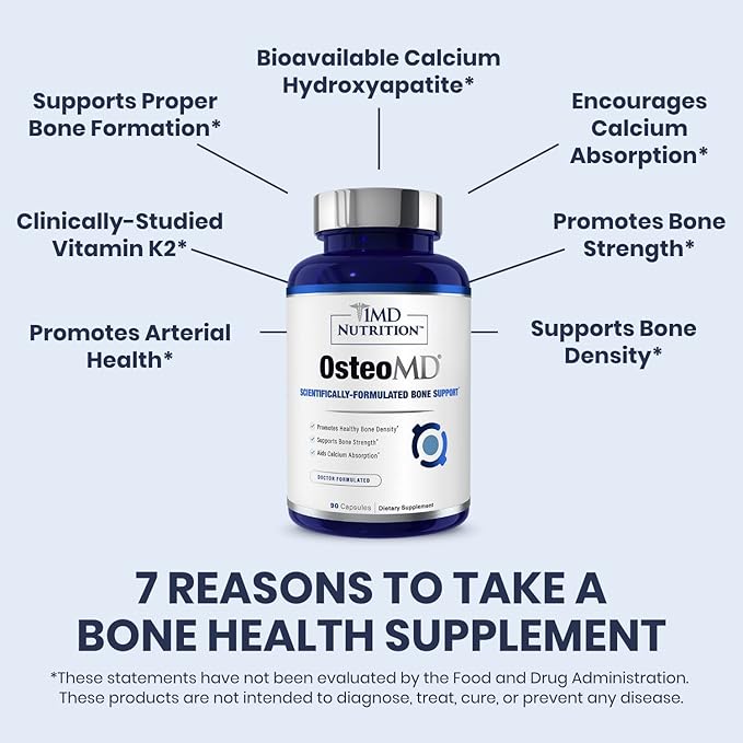 1MD Nutrition OsteoMD for Comprehensive Support D3 & K2-90 Capsules