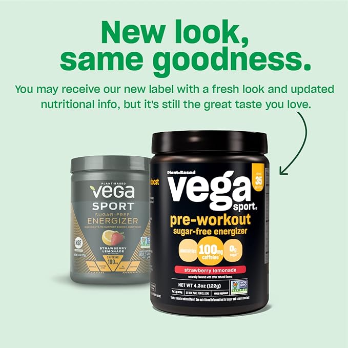 Vega Sport Sugar Free Pre-Workout Energizer, 4.3 oz
