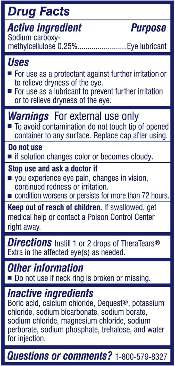 TheraTears Extra Dry Eye Therapy Lubricating 0.5 fl 2 Count(Pack 2)
