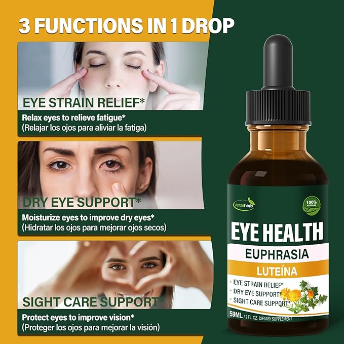 Eyebright Herb Eye Health Drops, Bilberry 2oz