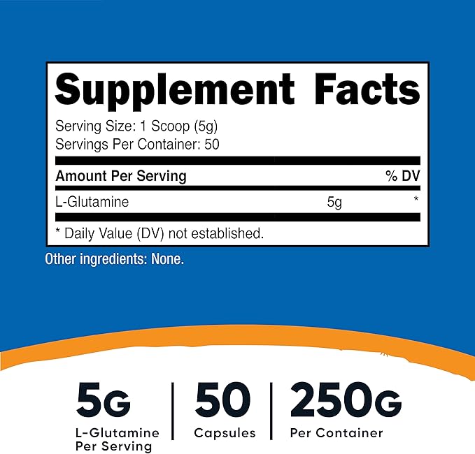 Nutricost L-Glutamine Powder 250 Grams