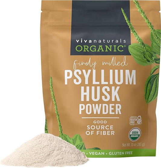 Viva Naturals Organic Psyllium Husk Powder, 10 oz