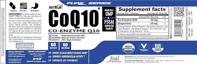 COENZYME Q10 (COQ10) 50MG (120 Capsules)
