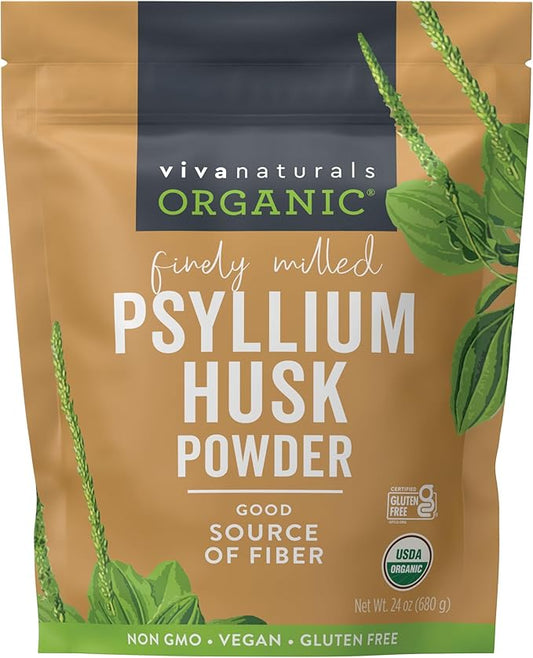 Viva Naturals Organic Psyllium Husk Powder, 24 oz