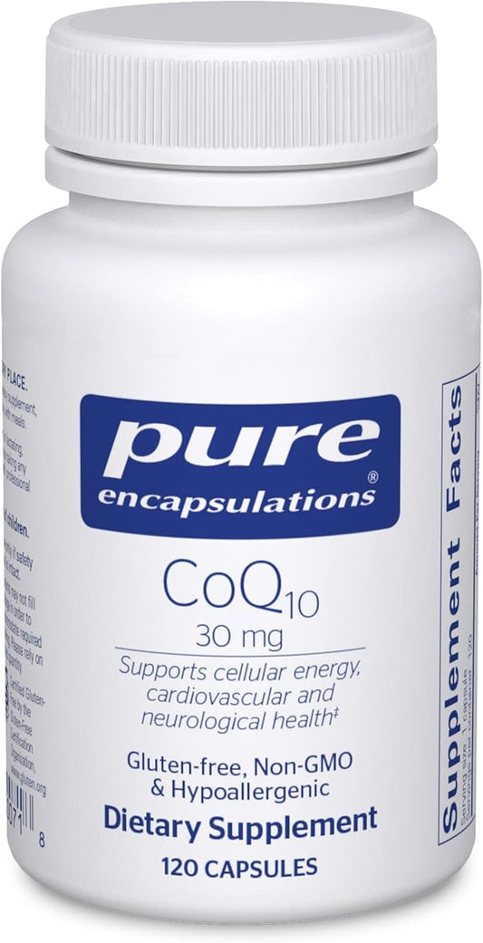Pure Encapsulations CoQ10 30 mg Q10 Supplement 120 Capsules