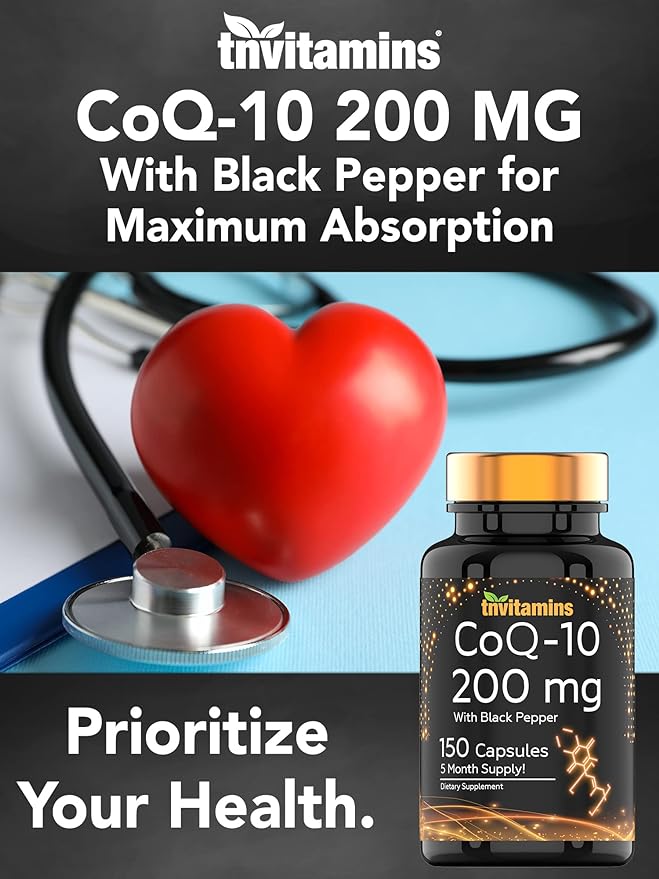 CoQ10 200mg - 150 Capsules 5 Month Q-10 200 200 mg