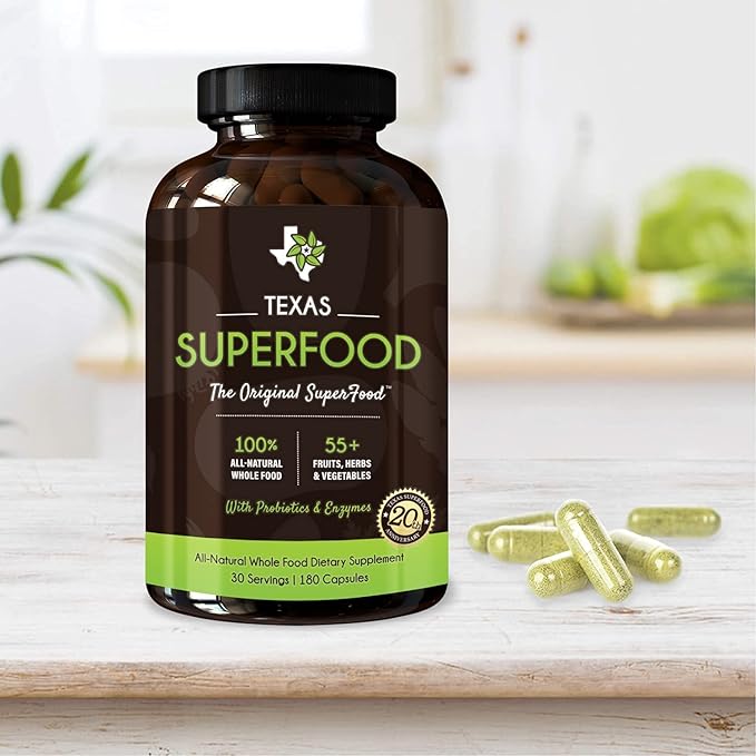 Texas SuperFood - Original Superfood Capsules, 180 Capsules (2-Pack)