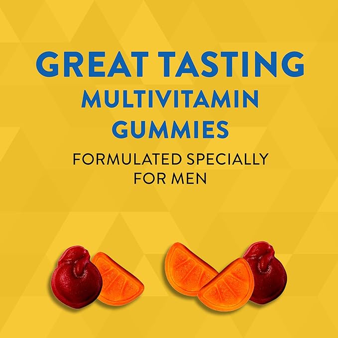 Alive! Men's Gummy Vitamin, Complete Multi-Vitamin 60 Gummies.