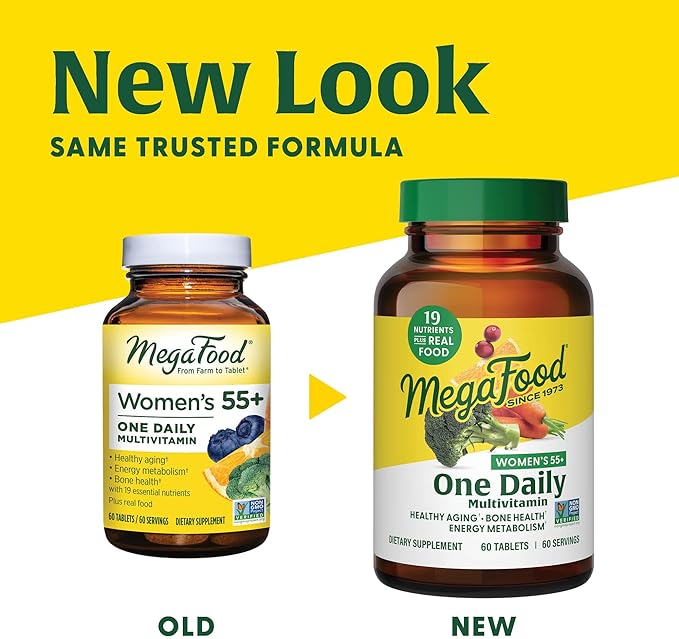 MegaFood Women's 55+ One Daily Multivitamin D3 & 60 Tabs