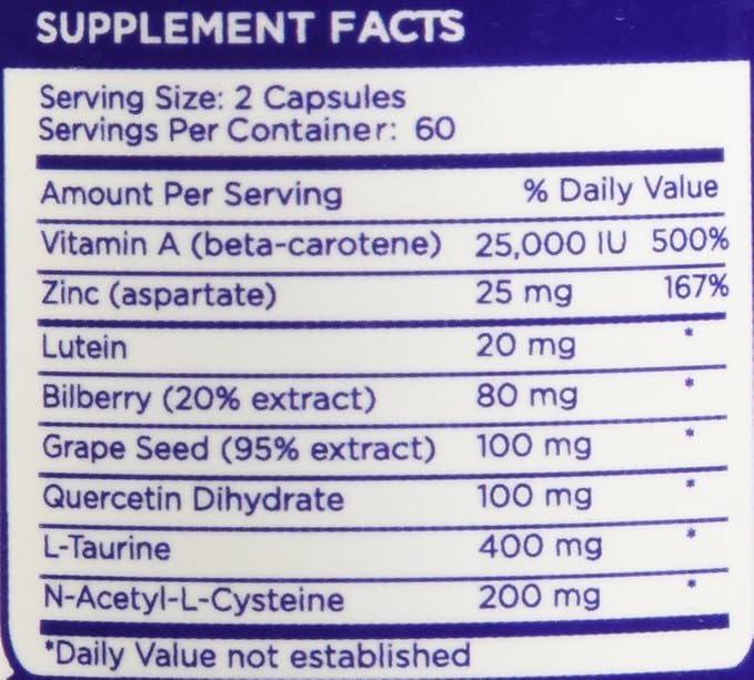 Lutein Vision Support 120 Capsules 60 Day
