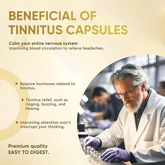 1200MG Tinnitus Relief Supplement,Tinnitus Relief Noise-120 Capsules