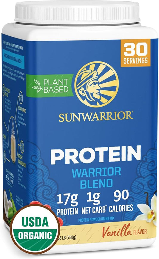 Sunwarrior Vegan Protein Powder Organic Plant-Based Protein 30 Servings