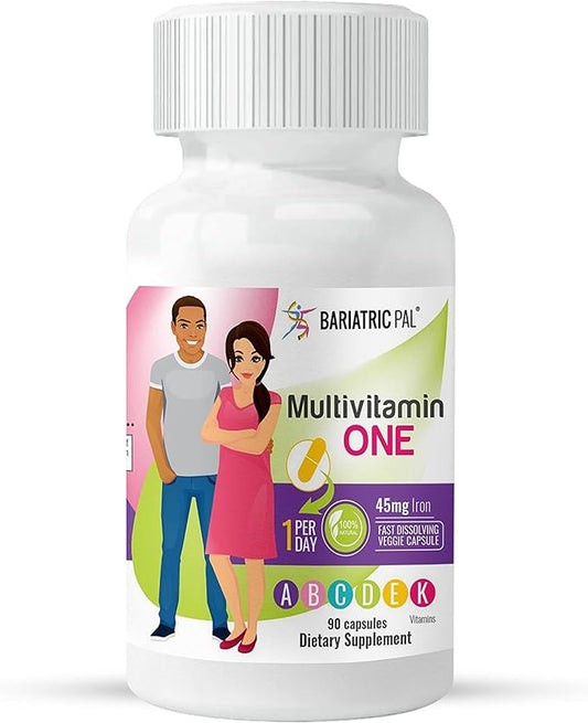 BariatricPal Multivitamin ONE 1 per Day! 45mg Iron (90 Count)