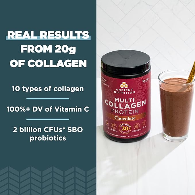 Ancient Nutrition Collagen Powder Protein, Multi 45 Servings, 16.65oz