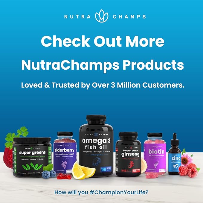 NutraChamps Multi Collagen Pills, Types I,II,III,V,X, Double Hydrolyzed Collagen Peptides Powder Capsules, Protein Supplement for Women & Men, 180 Capsules (Pack of 2)