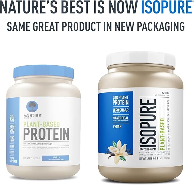 Isopure Vanilla Vegan Protein Powder, 20 Servings