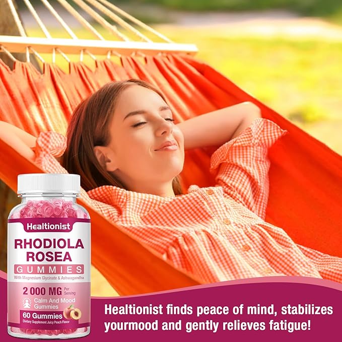 2 Packs Sugar-Free Rhodiola Rosea Gummies 120 Vegan