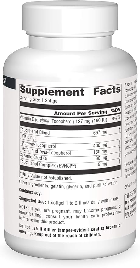 Source Naturals Gamma E Complex 400 mg 120 Softgels