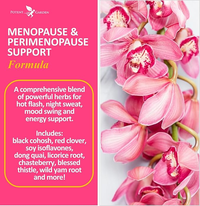 Menopause Relief Supplement with Black Cohosh, 60 Capsules, 30 Servings