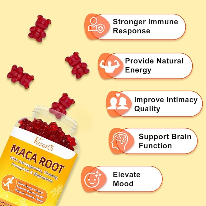 2000 mg Maca Root Gummies 60 Vegan