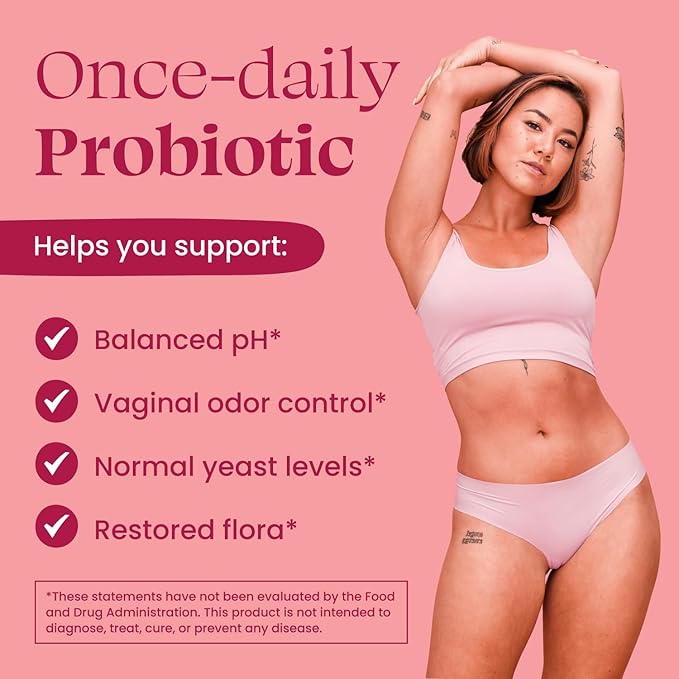 Vaginal Probiotics for Women with Prebiotics, 2 Month 120 Capsules