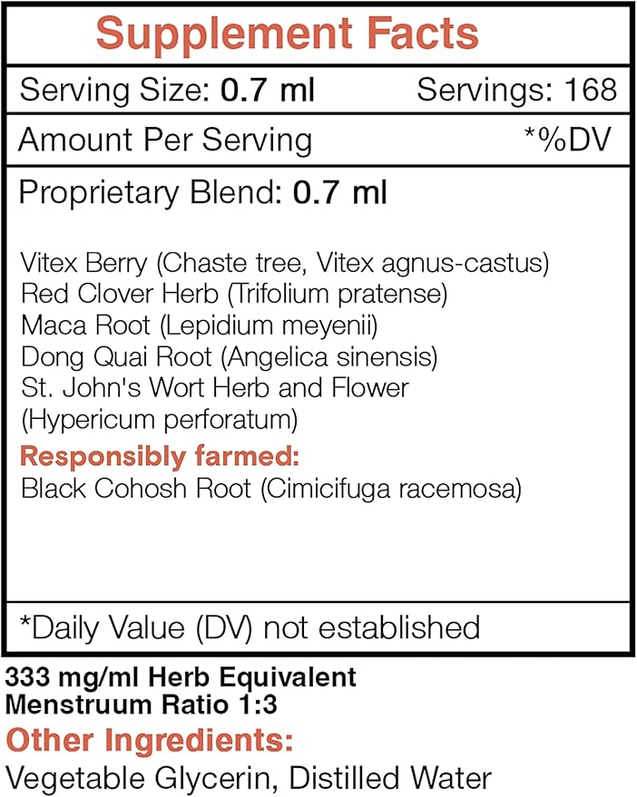 Menopause Secret Alcohol-Free, Glycerite Black Cohosh, 2x4 OZ