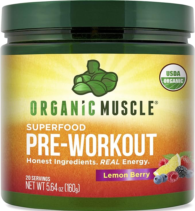 Organic Muscle Superfood Pre Workout Powder