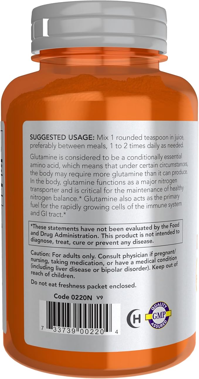 NOW Sports Nutrition, L-Glutamine Pure Powder, 6-Ounce
