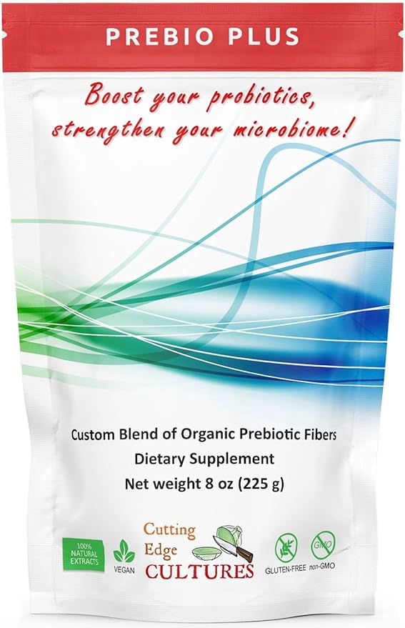 Prebio Plus + Kefir Starter Culture Prebiotic Fiber Powder Best Custom Blend of Organic Prebiotic Fibers Dietary Supplement (1 Prebio Plus + 1 Kefir 20g)