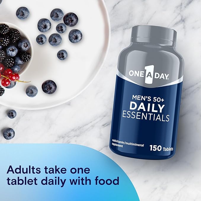 One-A-Day Men's Multivitamin 50+ Daily Essentials 50 Plus 150 Count