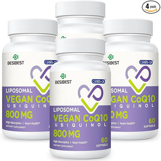 Liposomal Ubiquinol CoQ10 800 MG Softgel, CoQ10 Ubiquinol Q10 800mg, 800mg, Powerful 240 Vegan