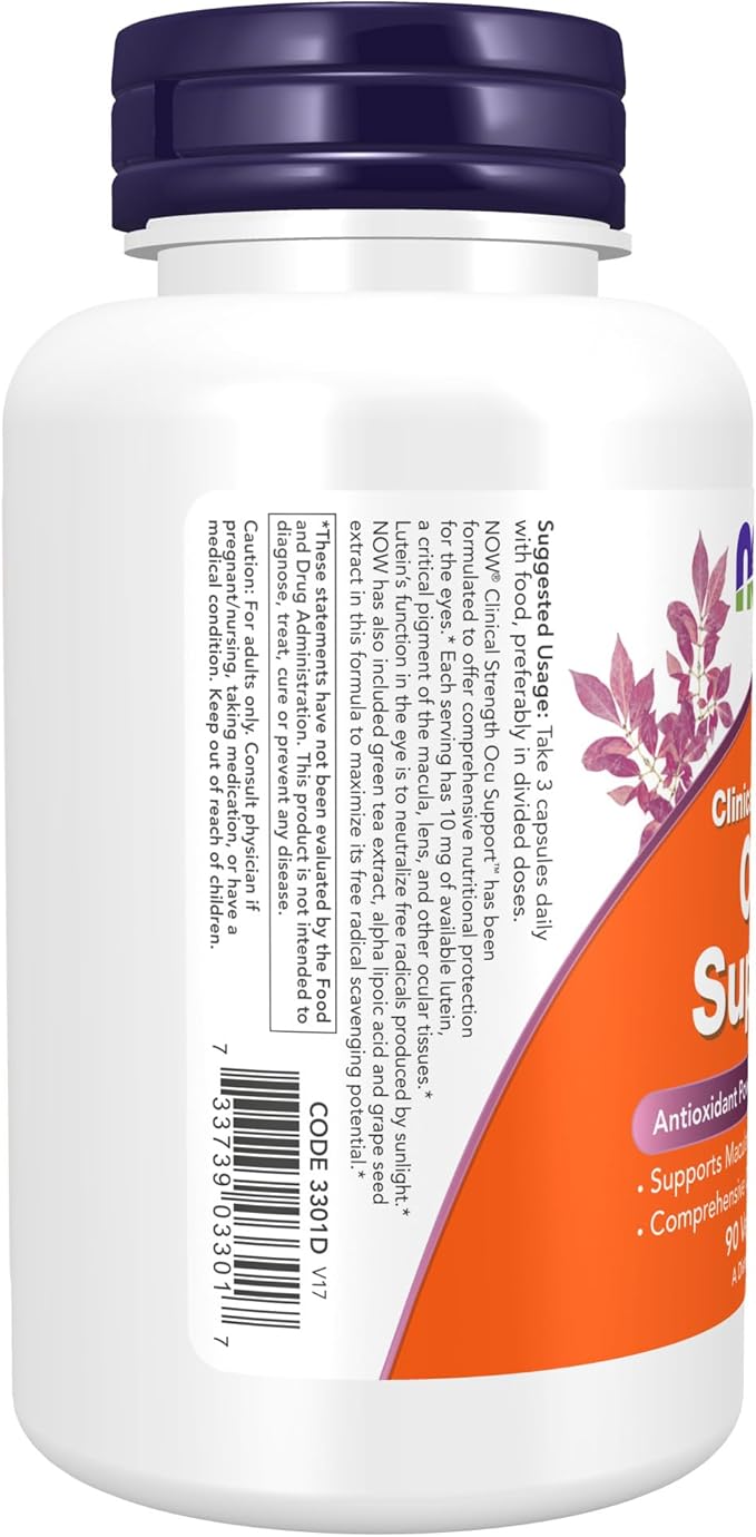 NOW Supplements, Ocu Support™with FloraGLO® Lutein, 90 Veg