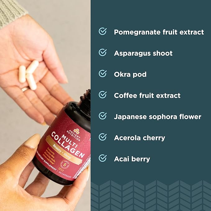 Ancient Nutrition Collagen Pills for Hair, 90 Ct,