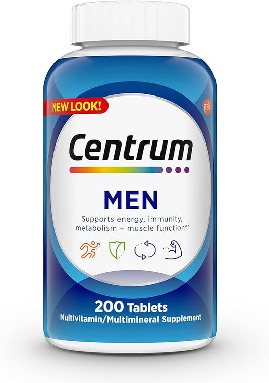 Centrum Multivitamin for Men, Multivitamin/Multimineral Supplement D3, B 200 Count