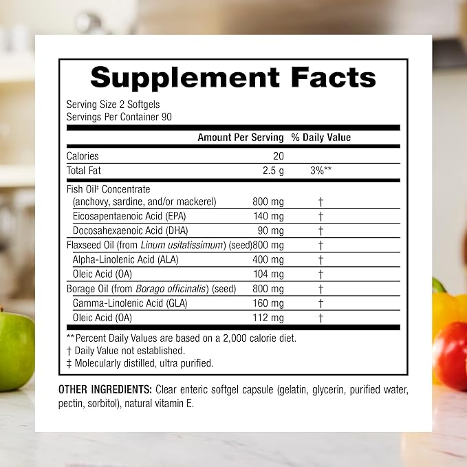 Webber Naturals Triple Omega 3-6-9, 1,200 180 Softgels,